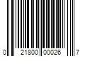 Barcode Image for UPC code 021800000267. Product Name: 