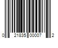 Barcode Image for UPC code 021835000072