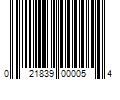 Barcode Image for UPC code 021839000054