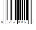 Barcode Image for UPC code 021843000057