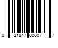 Barcode Image for UPC code 021847000077