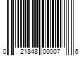 Barcode Image for UPC code 021848000076