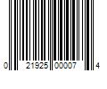 Barcode Image for UPC code 021925000074