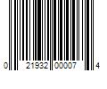 Barcode Image for UPC code 021932000074