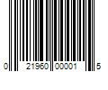 Barcode Image for UPC code 021960000015