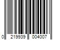 Barcode Image for UPC code 0219939004007