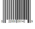 Barcode Image for UPC code 022000001429