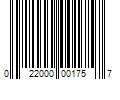 Barcode Image for UPC code 022000001757