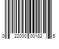 Barcode Image for UPC code 022000001825