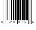 Barcode Image for UPC code 022000001856