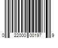 Barcode Image for UPC code 022000001979