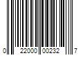 Barcode Image for UPC code 022000002327