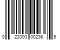 Barcode Image for UPC code 022000002365