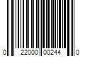 Barcode Image for UPC code 022000002440