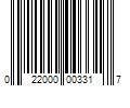 Barcode Image for UPC code 022000003317