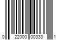 Barcode Image for UPC code 022000003331