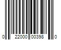 Barcode Image for UPC code 022000003980