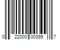 Barcode Image for UPC code 022000003997