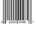 Barcode Image for UPC code 022000004857