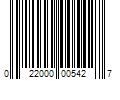 Barcode Image for UPC code 022000005427