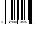 Barcode Image for UPC code 022000005854