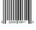 Barcode Image for UPC code 022000006110