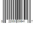 Barcode Image for UPC code 022000006417