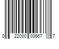 Barcode Image for UPC code 022000006677