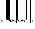 Barcode Image for UPC code 022000006745