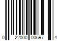 Barcode Image for UPC code 022000006974