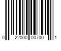 Barcode Image for UPC code 022000007001. Product Name: 