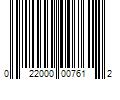 Barcode Image for UPC code 022000007612