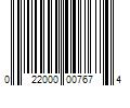 Barcode Image for UPC code 022000007674