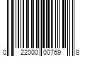 Barcode Image for UPC code 022000007698