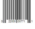 Barcode Image for UPC code 022000007711