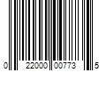 Barcode Image for UPC code 022000007735