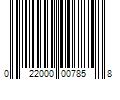 Barcode Image for UPC code 022000007858