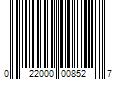 Barcode Image for UPC code 022000008527