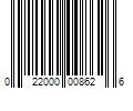 Barcode Image for UPC code 022000008626