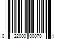 Barcode Image for UPC code 022000008701