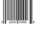 Barcode Image for UPC code 022000009265