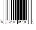 Barcode Image for UPC code 022000017901