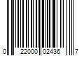 Barcode Image for UPC code 022000024367