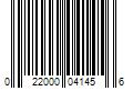 Barcode Image for UPC code 022000041456