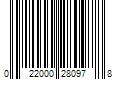 Barcode Image for UPC code 022000280978