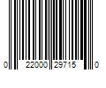 Barcode Image for UPC code 022000297150