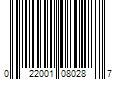 Barcode Image for UPC code 022001080287