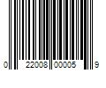 Barcode Image for UPC code 022008000059