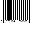 Barcode Image for UPC code 0220104000007