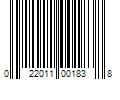 Barcode Image for UPC code 022011001838